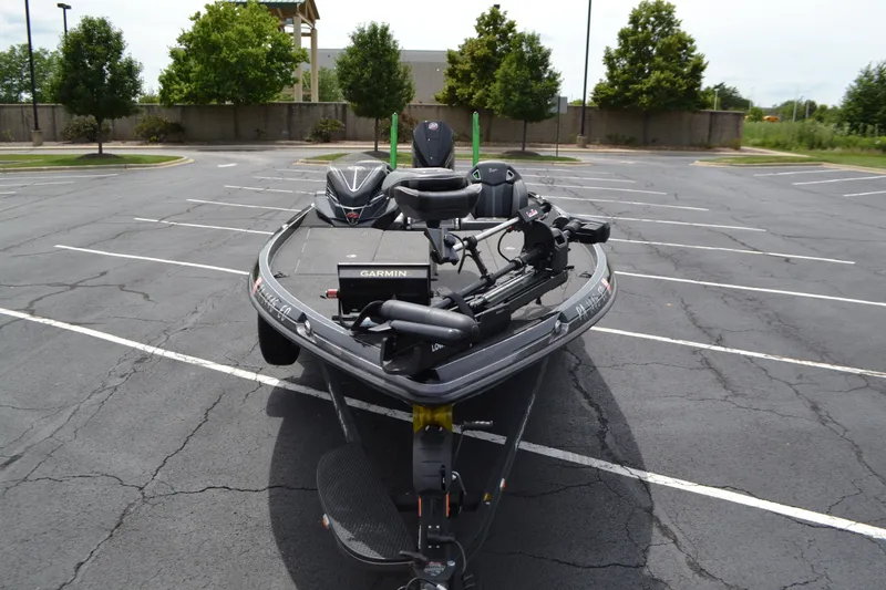 Slide: The Image of 2023 Ranger Z521R fishing boat in parking lot, equipped with Garmin electronics. - 4