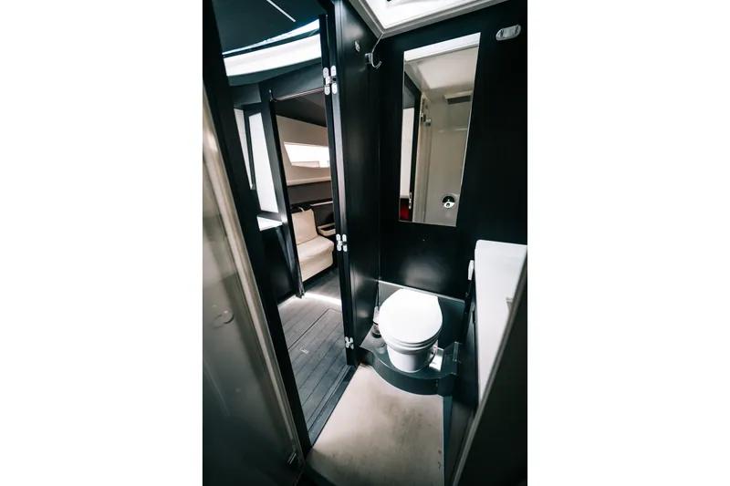 Slide: The Image of Luxurious bathroom interior of 2022 Windy SR44 yacht, featuring modern design and amenities. - 18