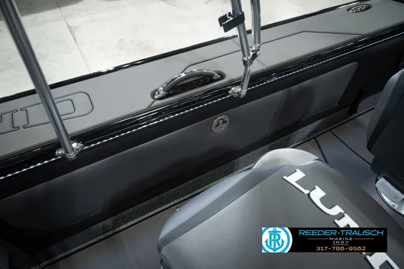 Slide: The Image of Interior of 2026 Lund 1975 Pro-V Sport boat, featuring sleek design and modern finishes. - 29