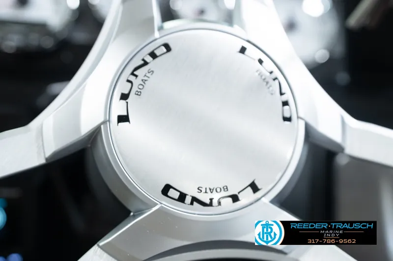 Slide: The Image of Close-up of 2026 Lund 1975 Pro-V Sport steering wheel with logo detail. - 38