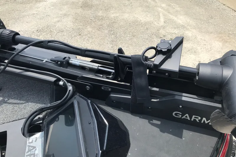 Slide: The Image of 2024 Ranger Z185 boat with Garmin trolling motor and advanced fishing equipment. - 15