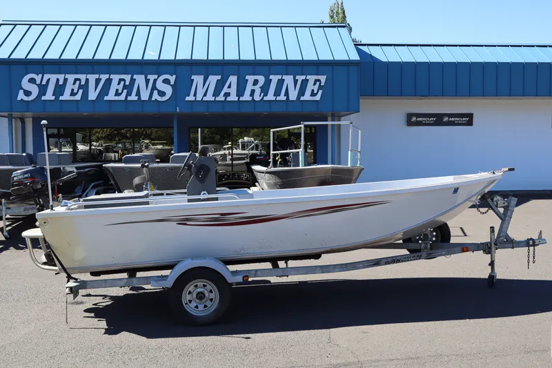 The Image of 2007 Tacoma Jet 17' boat on trailer at Stevens Marine dealership. - 1