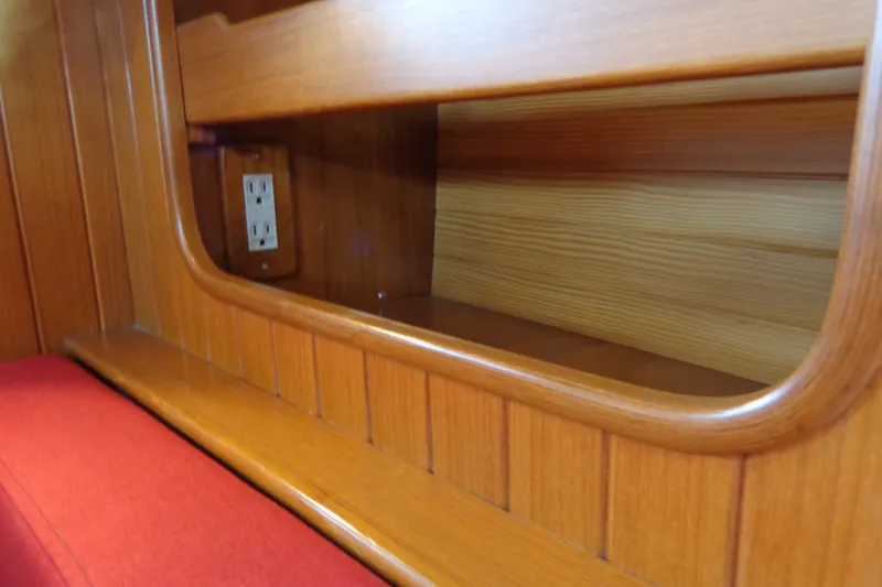 Slide: The Image of Wooden interior of 1988 Ta Shing Tashiba Cutter with built-in electrical outlet. - 44