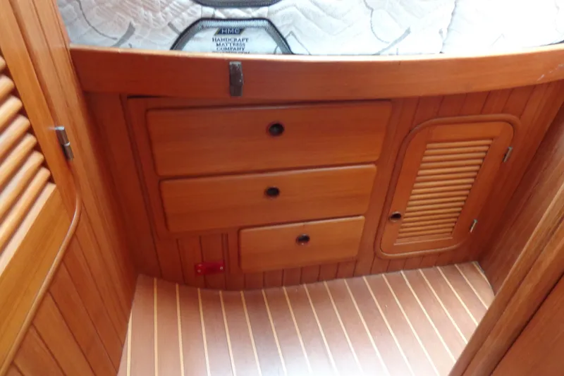 Slide: The Image of Wooden interior of 1988 Ta Shing Tashiba Cutter with drawers and louvered cabinet. - 34