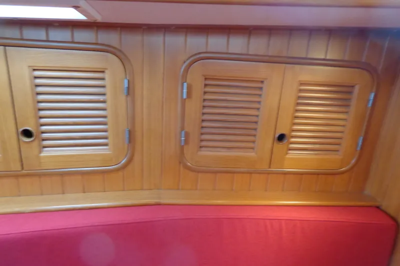 Slide: The Image of Wooden interior cabinets on a 1988 Ta Shing Tashiba Cutter sailboat. - 37