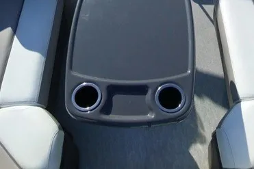Slide: The Image of 2024 Princecraft Vectra 21 RL boat interior with cup holders and seating. - 8