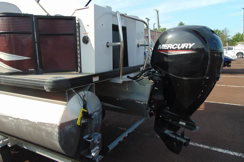 Slide: The Image of 2022 Godfrey Sweetwater 2186 FS pontoon boat with Mercury outboard motor. - 3