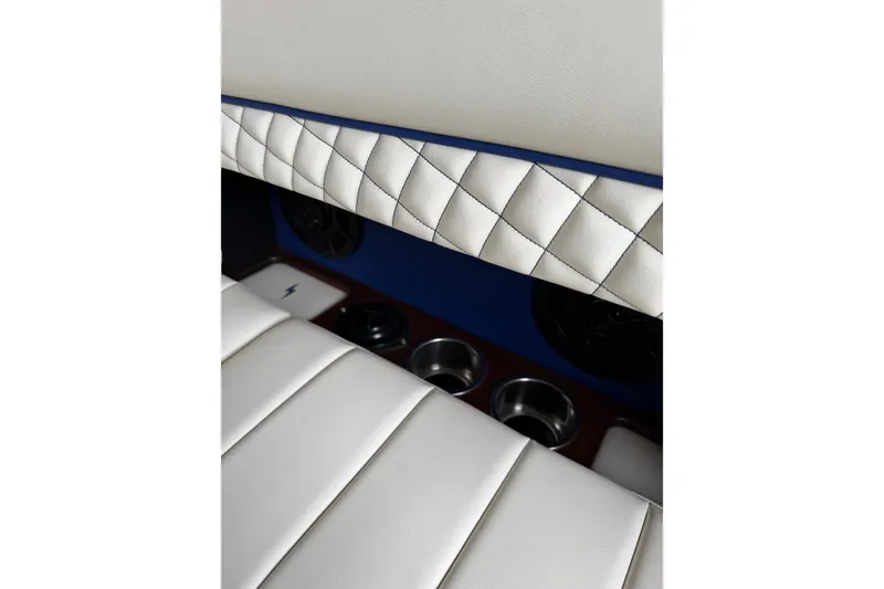 Slide: The Image of Luxurious white leather seating in 2025 StanCraft 260 Day Boat interior. - 23