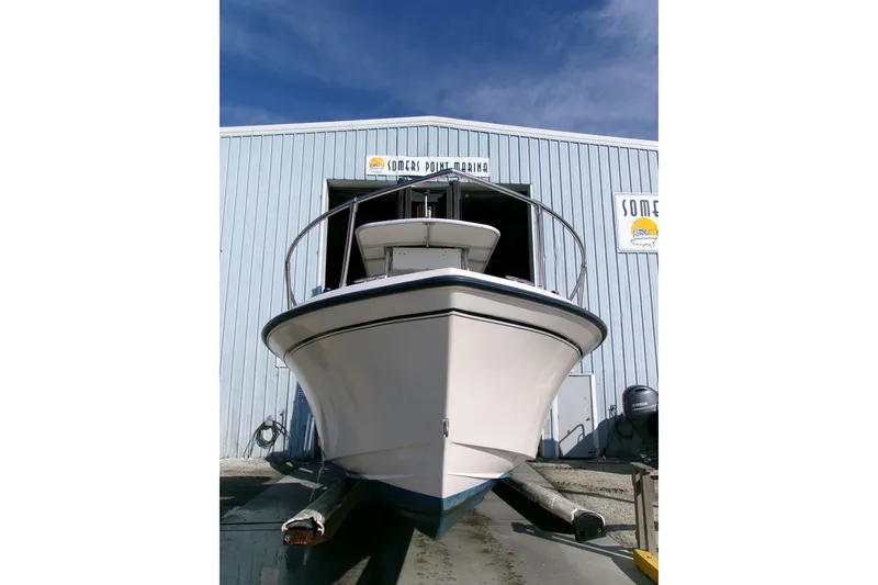 Slide: The Image of 2000 Grady-White Escape 209 boat at Somers Point Marina, front view. - 25