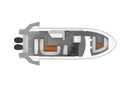 Slide: The Image of Manufacturer Provided Image: Top view layout of 2024 Cruisers Yachts 42 GLS OB. - 5