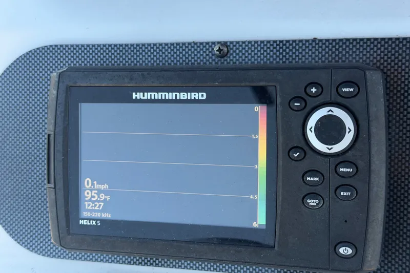 Slide: The Image of Humminbird Helix 5 fish finder on 2022 Key Largo 180 Center Console boat. - 17