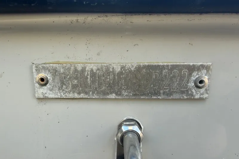Slide: The Image of Hull identification number on a 2022 Key Largo 180 Center Console boat. - 50