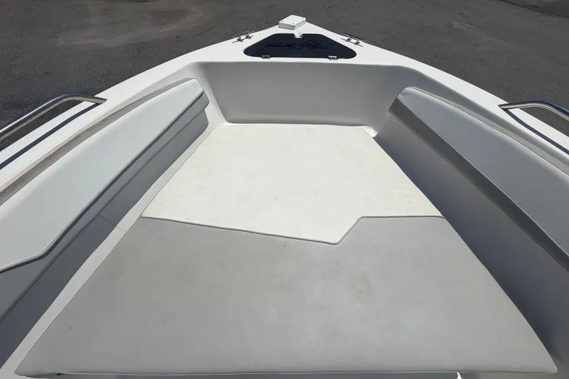 Slide: The Image of Bow seating area of a 2022 Key Largo 180 Center Console boat. - 27