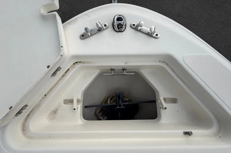 Slide: The Image of Anchor locker of a 2021 Pioneer 222 Islander boat. - 44