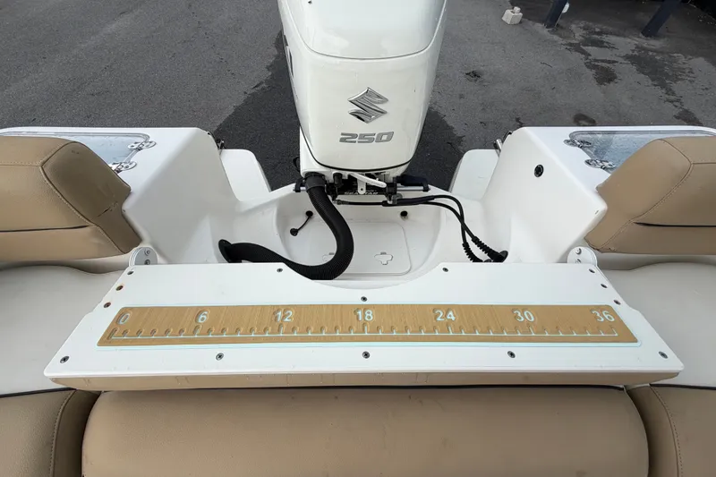 Slide: The Image of 2021 Pioneer 222 Islander boat with Suzuki 250 engine and integrated measuring board. - 58