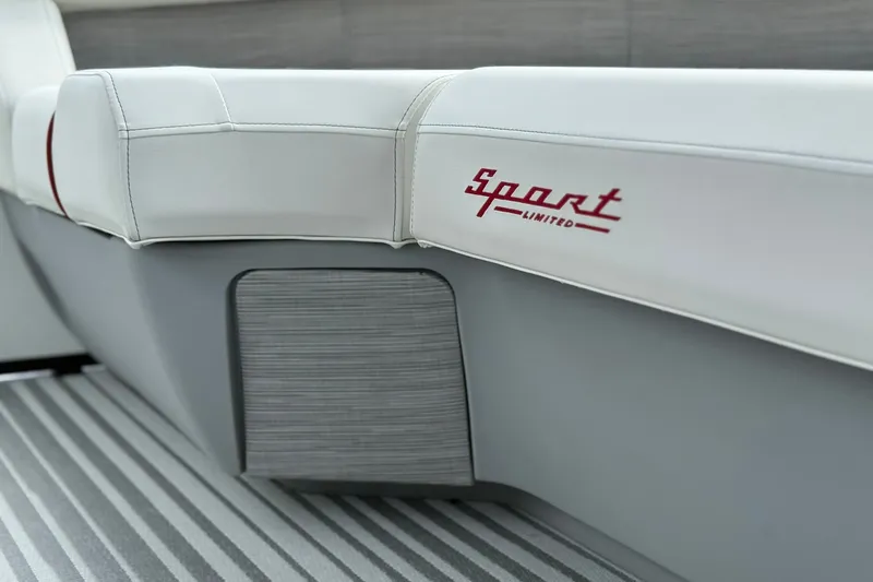 Slide: The Image of 2027 Bennington 26 MSB USA 250 Limited Edition interior with "Sport Limited" seating detail. - 19