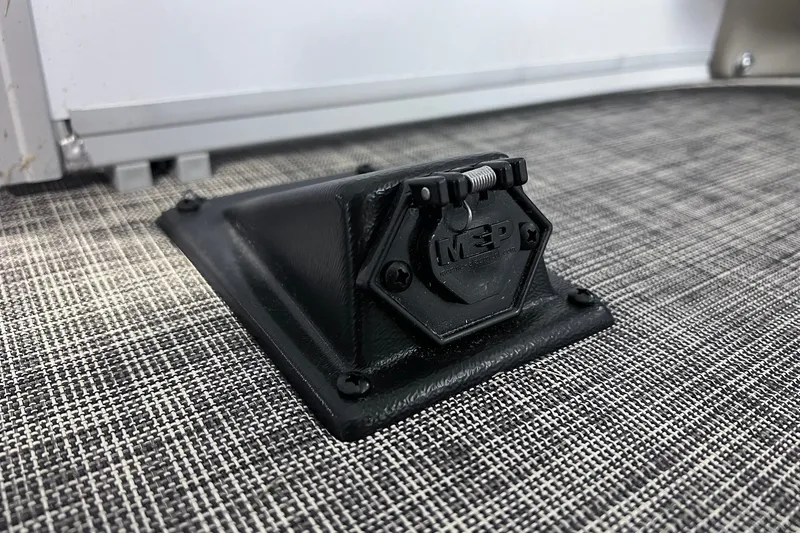 Slide: The Image of Black MEP mount on textured surface, SunCatcher Select 18F, 2026 model. - 30