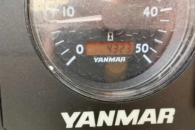 Slide: The Image of Yanmar engine hour meter displaying 4223 hours on Jeanneau Sun Odyssey 45 DS, 2009 model. - 102