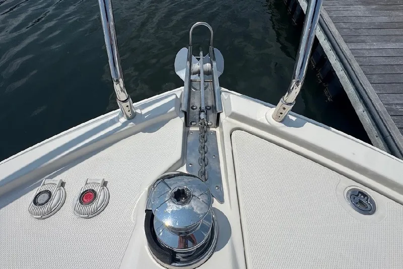 Slide: The Image of Bow of 2019 Carver C37 yacht with anchor and winch system. - 11