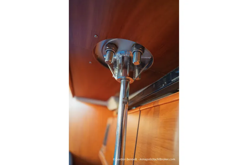 Slide: The Image of Close-up of Jeanneau Sun Odyssey 43 DS 2004 interior mast support structure. - 24
