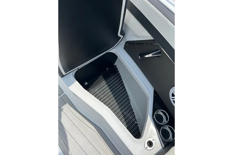 Slide: The Image of Storage compartment in 2024 Monterey 275SS Super Sport boat interior. - 16