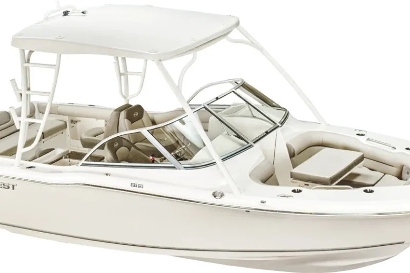 The Image of 2027 Key West 239 DFS boat with sleek design and spacious seating. - 0