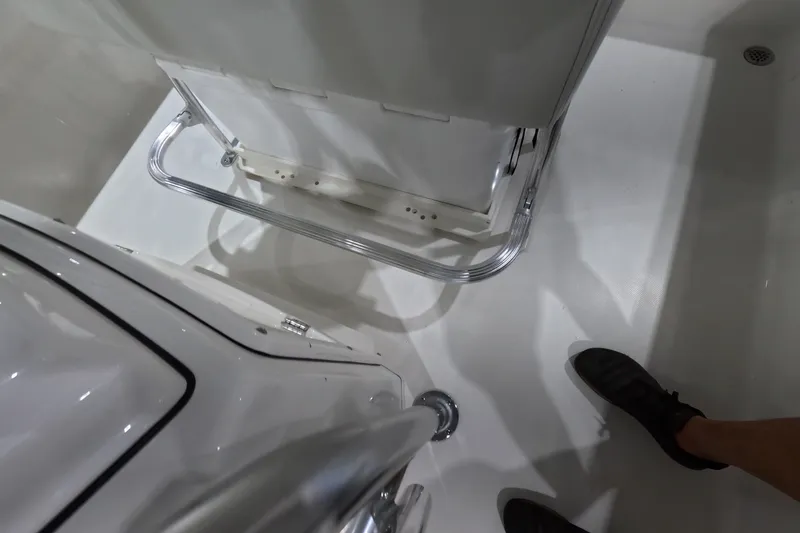 Slide: The Image of Interior view of a 2027 Pathfinder 2200 Hybrid boat, featuring sleek design elements. - 15