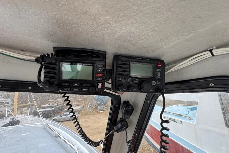Slide: The Image of Boat interior with communication radios, Northern Bay 36, 2007 model. - 27