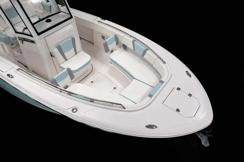 Slide: The Image of Manufacturer Provided Image: 2025 Robalo R250 Center Console boat with sleek design and spacious seating. - 2