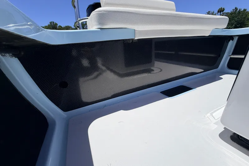 Slide: The Image of 2021 Chittum Skiffs Islamorada 21 interior detail with carbon fiber paneling. - 52