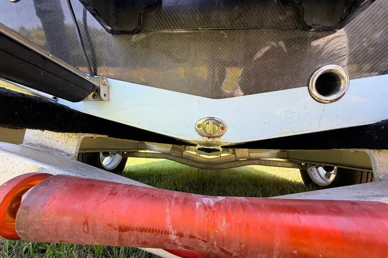 Slide: The Image of Close-up of 2021 Chittum Skiffs Islamorada 21 boat hull on trailer. - 20