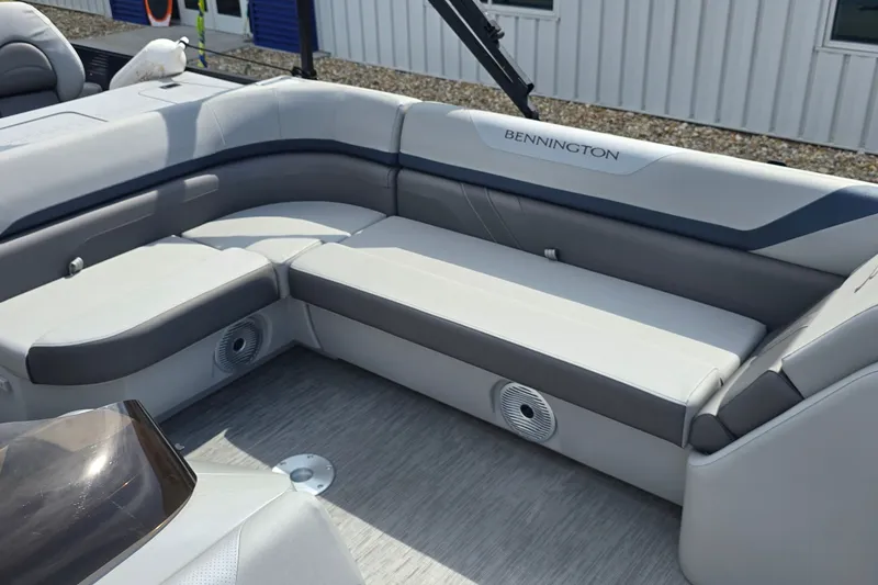 Slide: The Image of 2022 Bennington SX 22 Fishing boat interior with comfortable seating and modern design. - 8