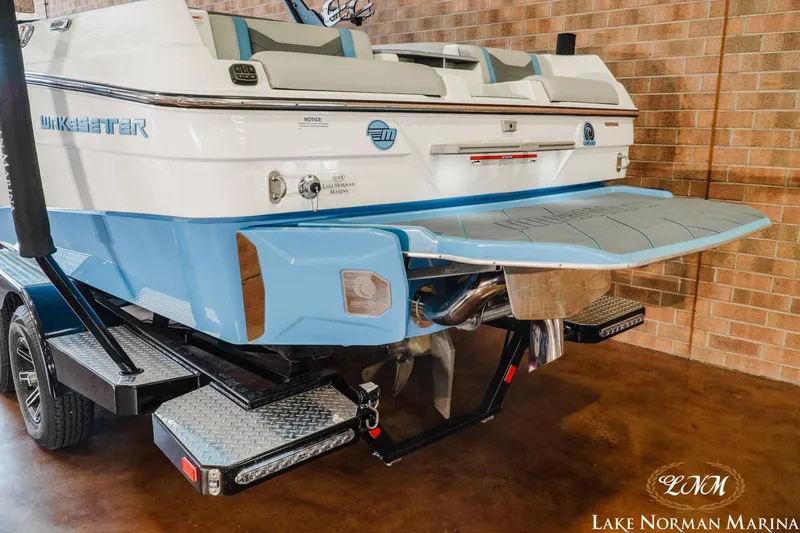 Slide: The Image of 2024 Malibu Wakesetter 23 LSV boat on trailer at Lake Norman Marina. - 6