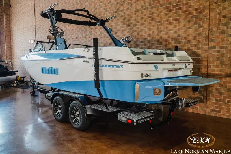 Slide: The Image of 2024 Malibu Wakesetter 23 LSV boat on trailer at Lake Norman Marina. - 4