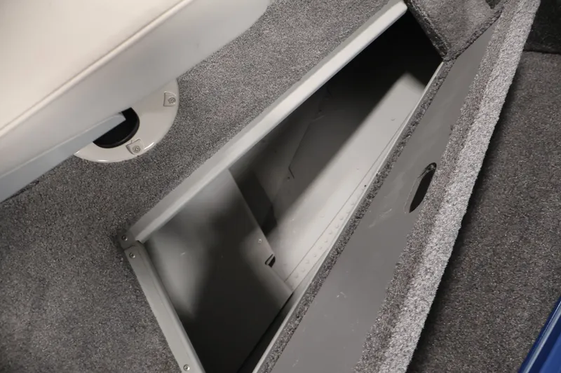 Slide: The Image of Storage compartment in 2025 Princecraft Holiday 162 WS MAX boat interior. - 17
