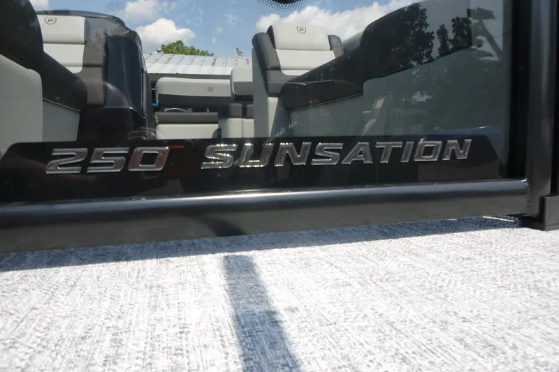 Slide: The Image of 2027 Premier 250 Sunsation RS - CL boat interior with logo detail. - 15