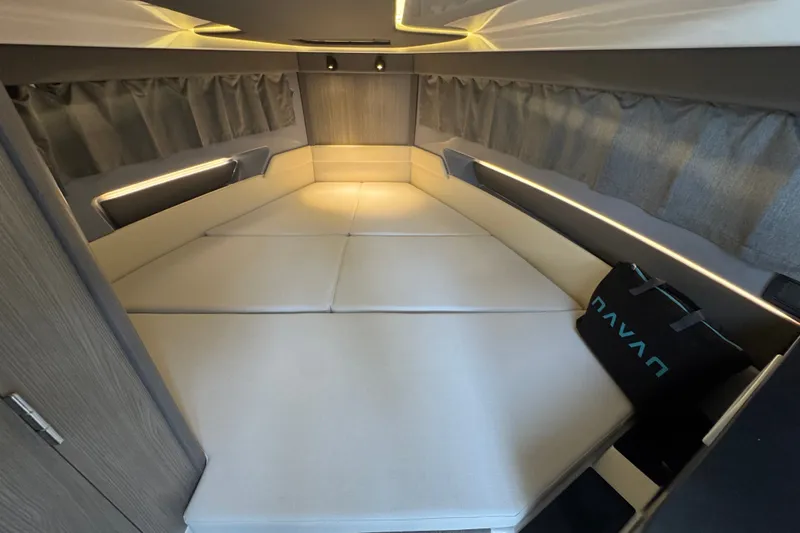 Slide: The Image of Luxurious interior of 2026 Navan C30 boat with spacious seating and modern design. - 22