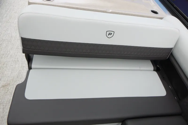 Slide: The Image of Premier 230 Sunsation RS - CL 2027 boat seat with elegant design and logo. - 16