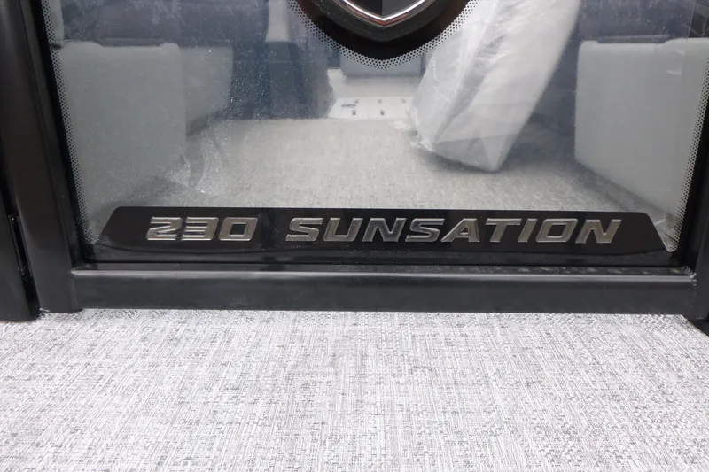 Slide: The Image of Premier 230 Sunsation RS - CL 2027 model nameplate on boat interior. - 19
