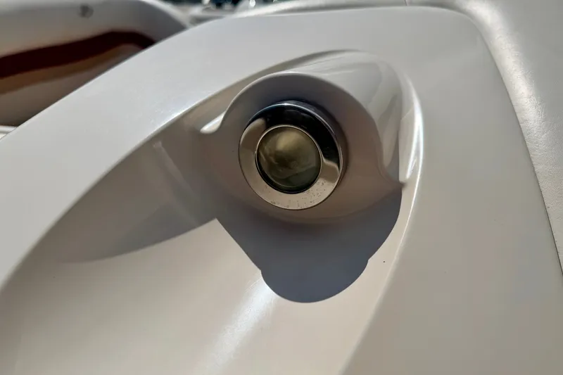 Slide: The Image of Close-up of a 2005 Princecraft Vacanza 210V O/B boat detail, showcasing sleek design. - 65