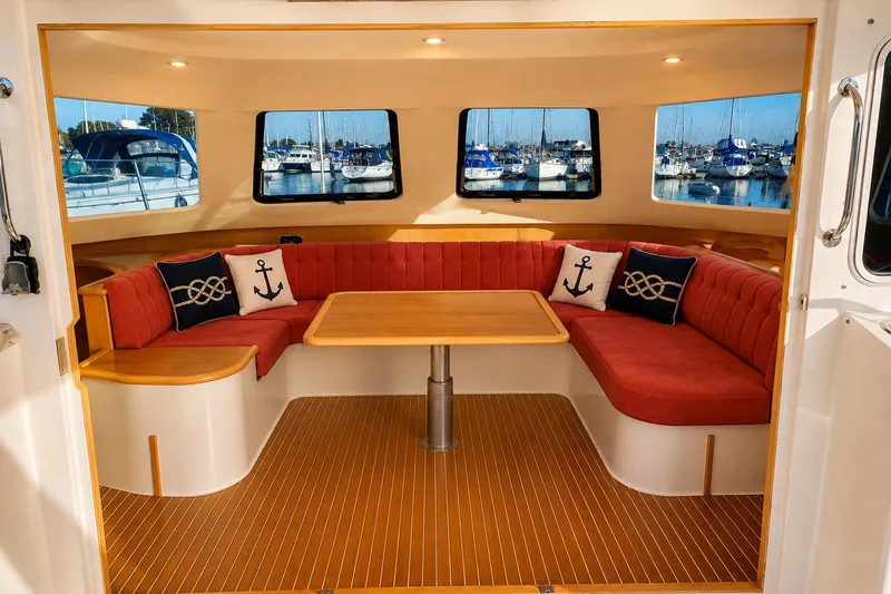 Slide: The Image of Tri fold door fully opened. Cockpit and salon are joined - 18