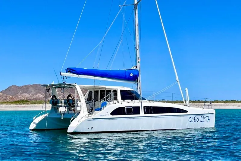 Slide: The Image of 2009 Seawind 1160 catamaran CUBO LISTA in Mexico starboard stern - 7