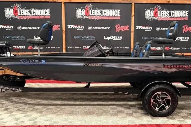 The Image of 2024 Ranger RT188P fishing boat displayed at Anglers Choice showroom. - 1