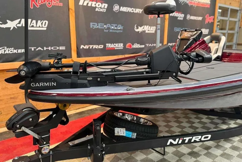 Slide: The Image of 2026 Nitro Z20 XL Pro boat with Garmin equipment on display. - 7