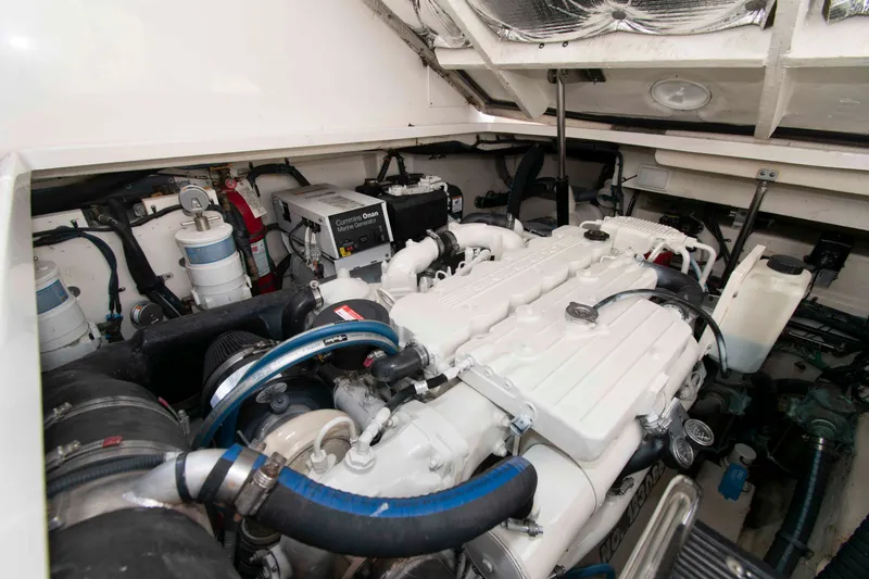 Slide: The Image of Engine room of 2009 Sea Ray Sundancer 400 with Cummins Onan marine generator. - 21