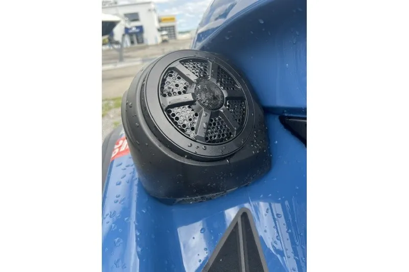 Slide: The Image of Close-up of a 2024 Yamaha PWC FX Cruiser SVHO speaker detail. - 12