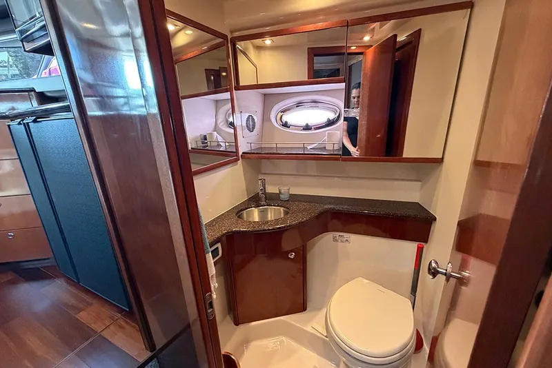 Slide: The Image of Luxurious bathroom interior of 2009 Meridian 391 Sedan yacht with modern amenities. - 22