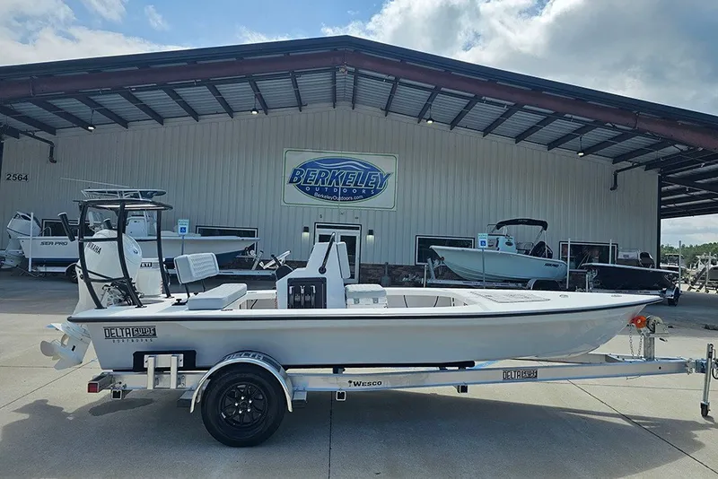 The Image of 2025 Delta Boatworks Delta D18 displayed at Berkeley Outdoors dealership. - 1