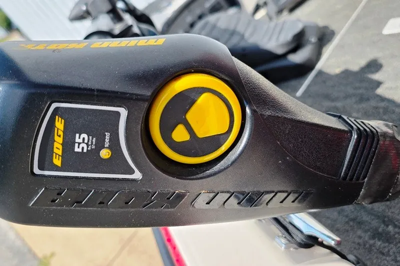Slide: The Image of Close-up of Minn Kota Edge trolling motor control on 1997 Cajun 1700 Fish and Ski boat. - 10