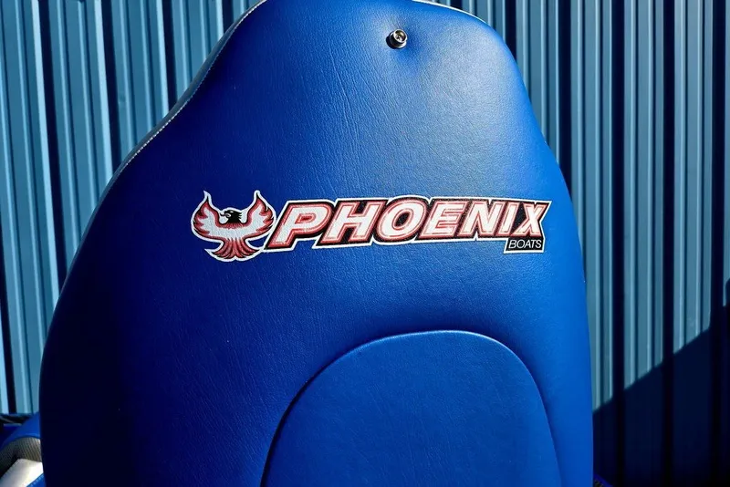 Slide: The Image of Blue seat with Phoenix Boats logo, 2026 Phoenix 818 Pro model. - 65